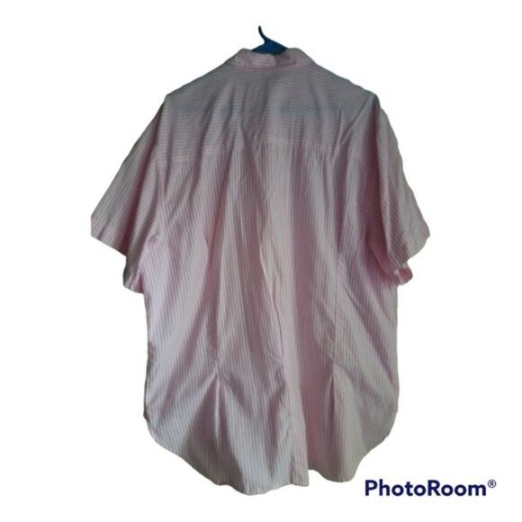 Vintage Cali Pink and White Stripe Button Up Blouse Size XXL - Picture 3 of 5